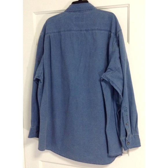 VTG Redhead Denim Shirt Mens 2XL Blue Shacket Button-up Long Sleeve Workwear - Picture 6 of 11